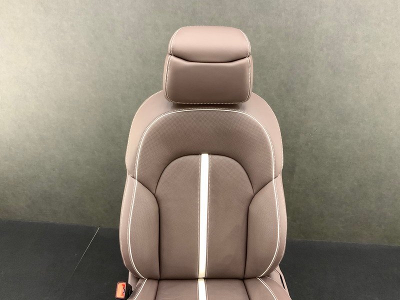 AU109 4H A8 TFSI quattro latter term electric original leather left front seat heater / cooler,air conditioner attaching passenger's seat * brown group [ animation equipped ]0 * prompt decision *