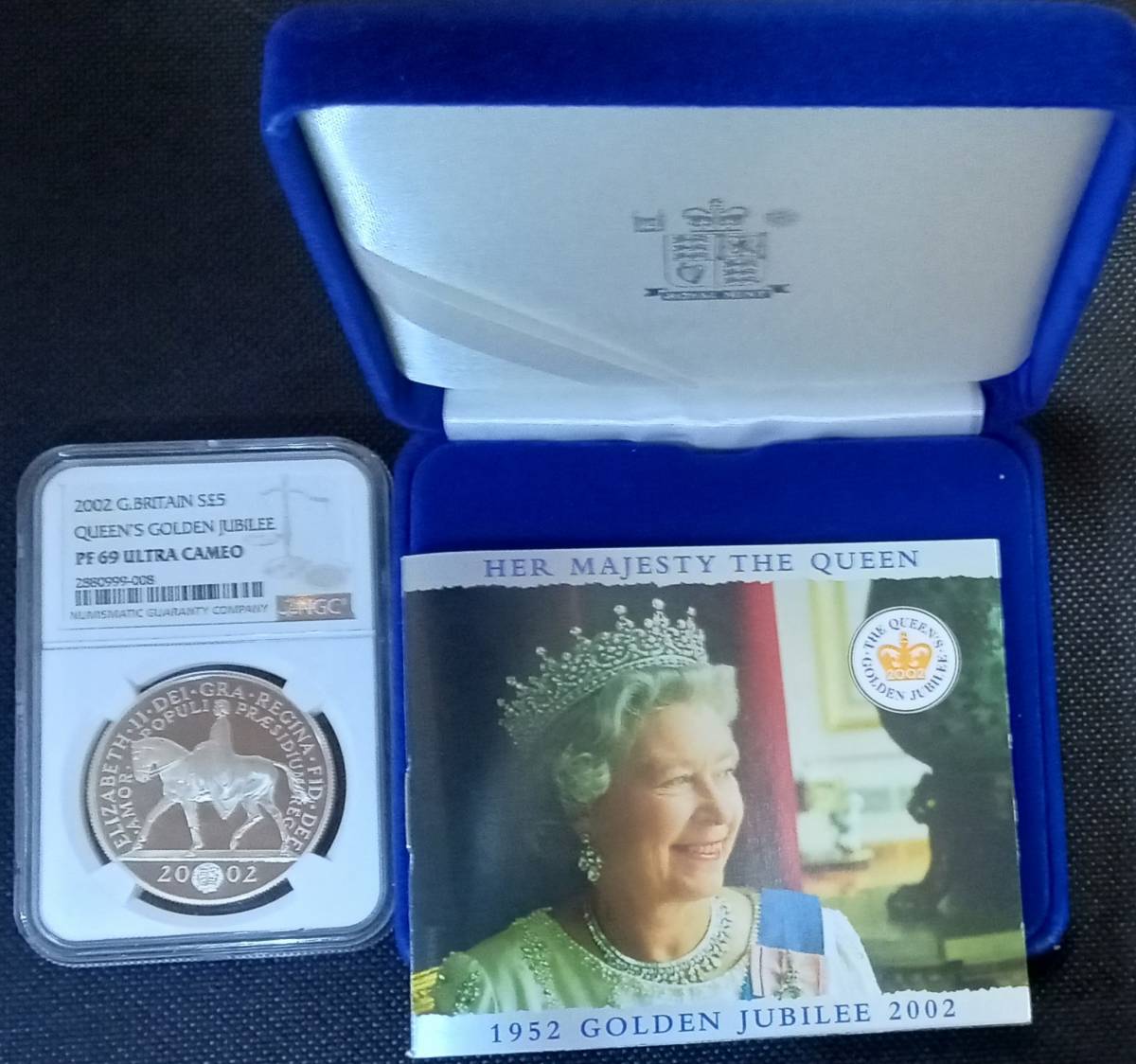 準最高鑑定 2002年/イギリス/PF69/エリザベス女王即位50周年/銀貨/5 