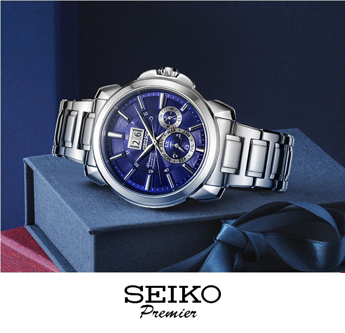 セイコー SEIKO プルミエPremier 腕時計 クロノグラフ クオーツ-