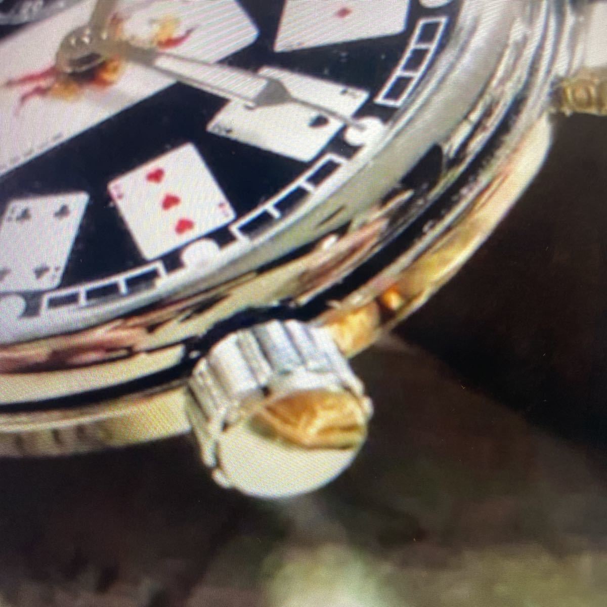 ジョーカートランプ 腕時計 スケルトンガラス裏蓋 ビンテージ品