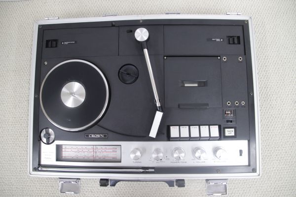 Crown クラウン SCP-7000S Turntable Radio Cassette Deck ターンテーブル、ラジオ、カセットデッキ (1513478)_画像6
