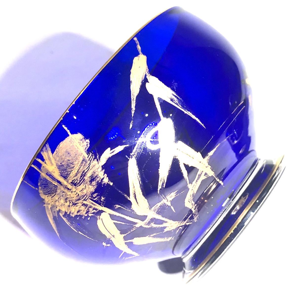 Baccarat オールドバカラ ※稀少型 シール付 ジャポニスム金彩蜻蛉草花