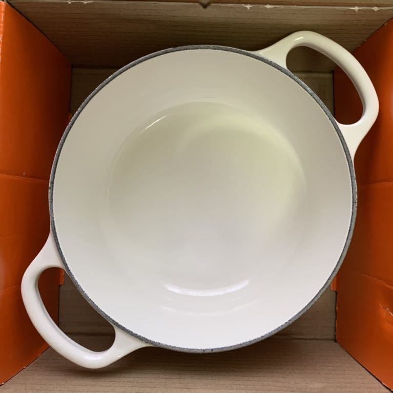 未使用】 ルクルーゼ シグニチャーココットロンド 18cm ホワイト