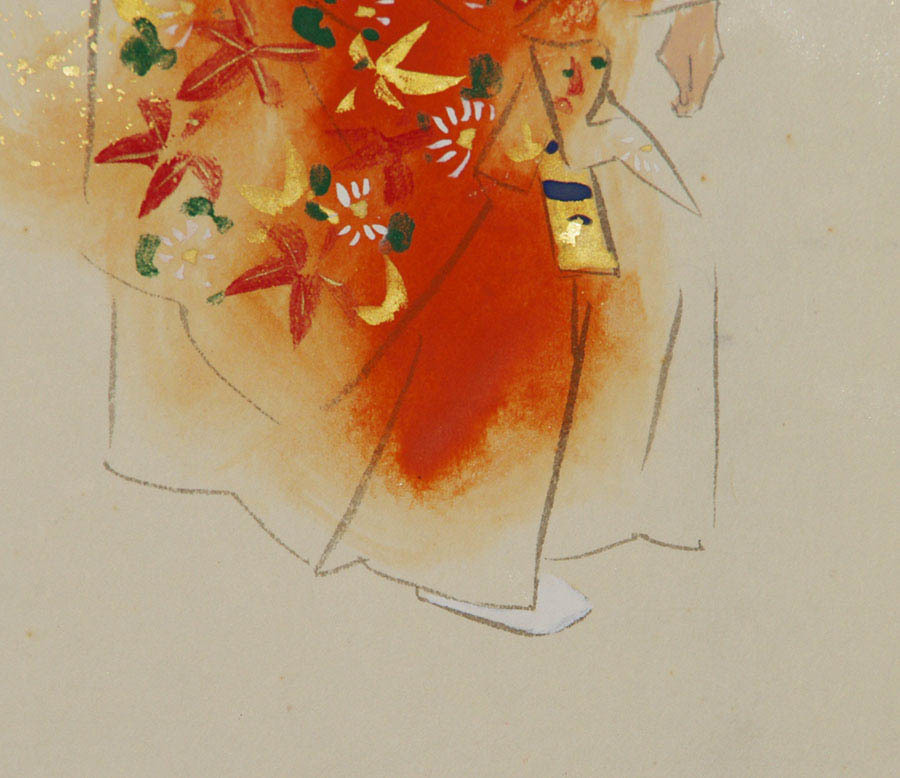 二井榮逸 二井栄逸 『 猩々 』 肉筆 紙本 太巻 共箱 書画 掛軸 日本画