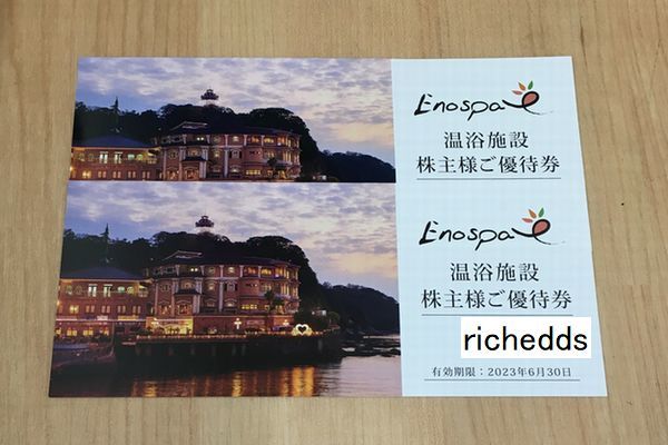 魅了 2枚 飯田グループ株主優待 江の島アイランドスパ ENOSPA 温浴 ...