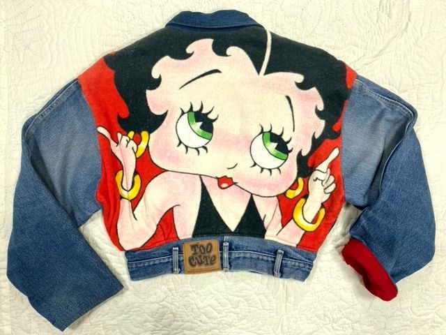 ☆TOO CUTE!☆BETTY BOOP リメイク デニムジャケット size4/ベティ