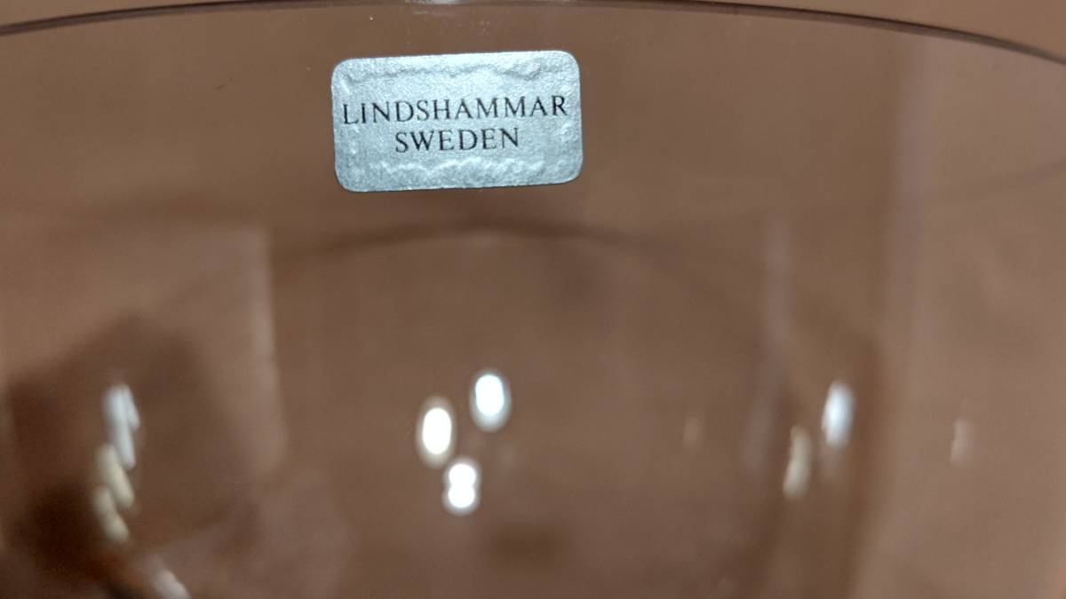 ヴィンテージ スウェーデン製 リンズハンマル ボウル lindshammar sweden glass bowl (直径21.5高さ13.5㎝815g）ベネチア ミルフィオリ風_画像10