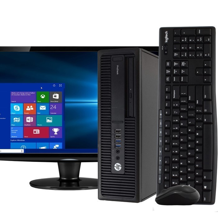 美品＜Hp19型パソコンセット＞600G2 第六世代Corei5搭載・8GB・爆速SSD128+HDD500GB・DVD・Win11・Office2019・無線LAN・キーボード.マウス_画像1