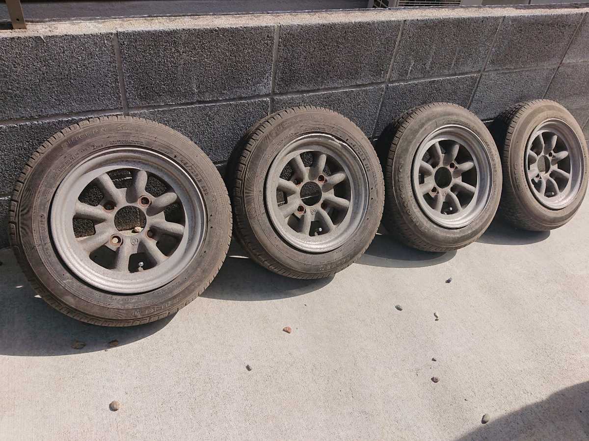 深リム 旧車 当時物 ワタナベ 12×5.5J +10 114.3-4H サニー サニトラ