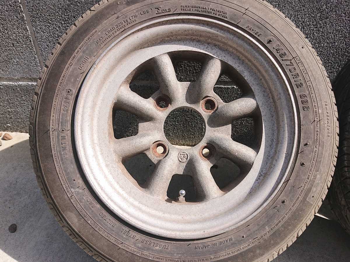 深リム 旧車 当時物 ワタナベ 12×5.5J +10 114.3-4H サニー サニトラ