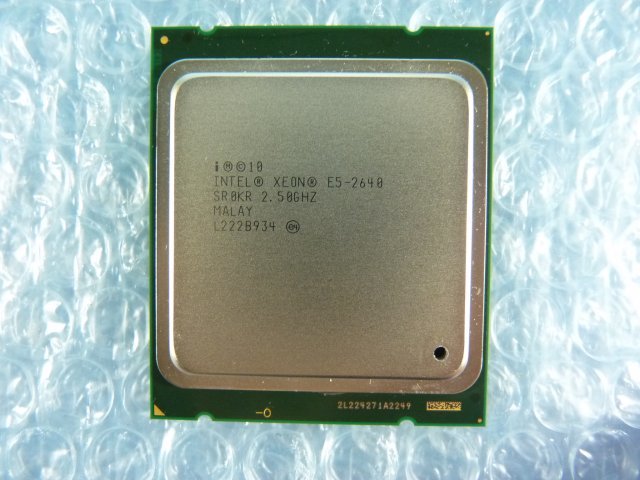 1MHA // Intel Xeon E5-2640 2.50GHz SR0KR Sandy Bridge-EP C2 Socket(LGA2011) MALAY // Supermicro 815-6 取外 //(同ロット)在庫2_画像1