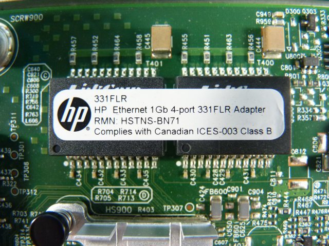 1MHE // HP Ethernet 1Gb 4-port 331FLR Adapter HSTNS-BN71 789897-001 629133-002 // HP ProLiant DL380p Gen8 taking out // stock 4