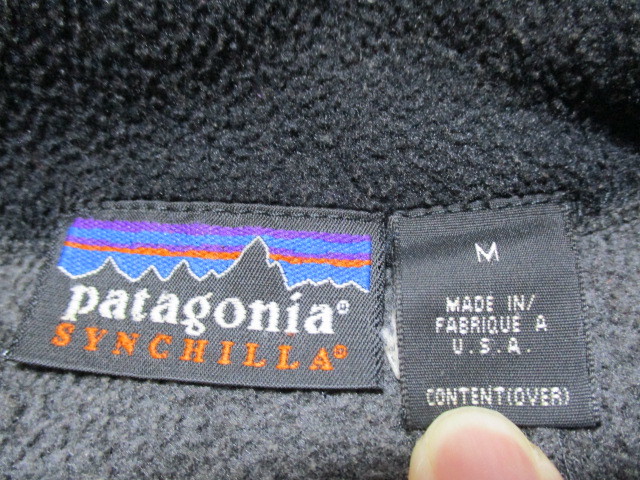 Patagonia パタゴニア シンチラ フリースベスト チャコール USA製 M_画像3