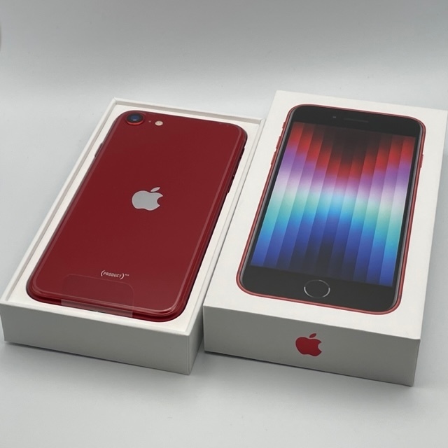 開封済み 未使用品 Apple アップル iPhone SE 第3世代 128GB Red SIM