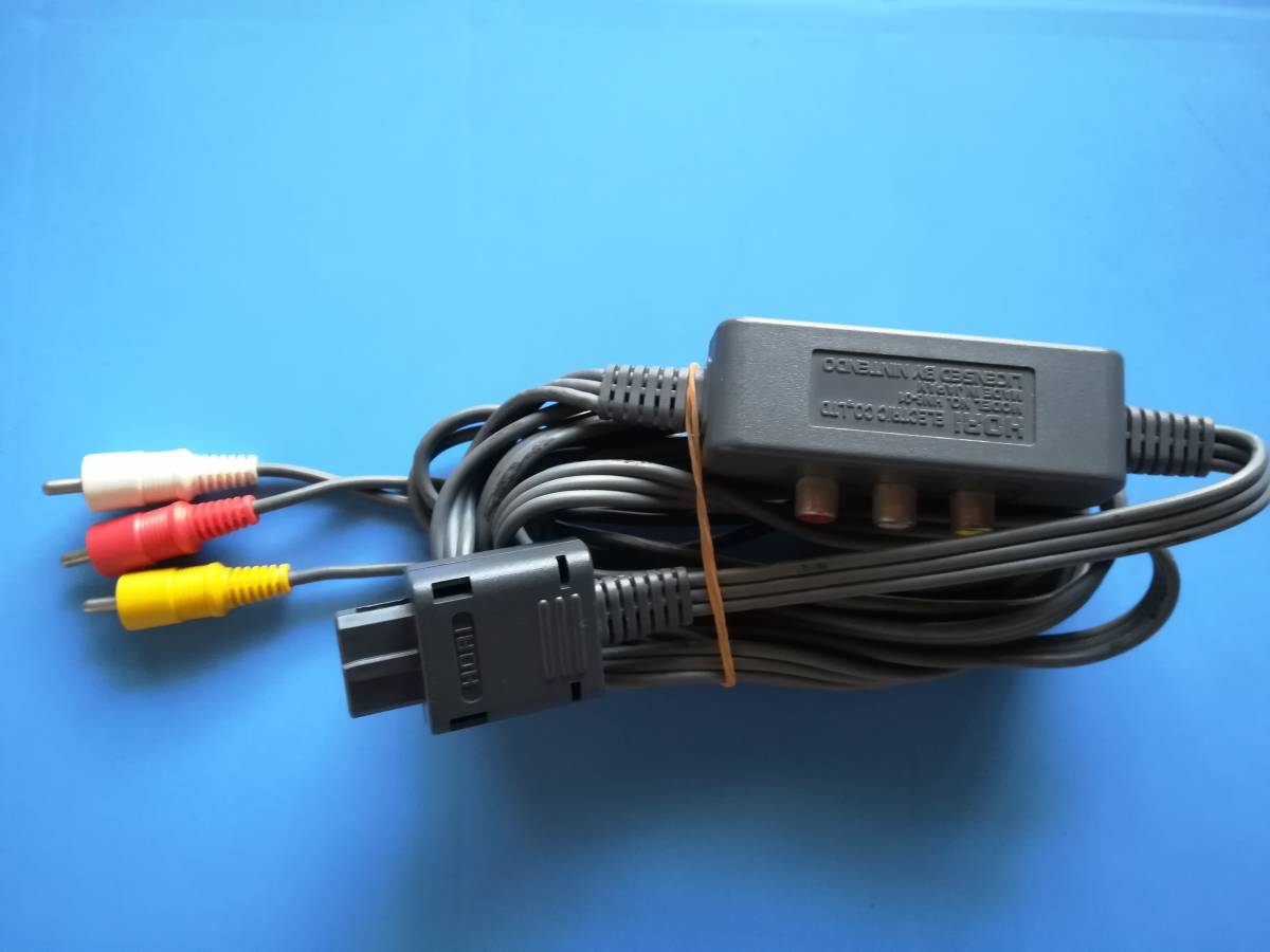 [ used * electrification has confirmed ]HORI Hori stereo AV cable 64 HN6-01 FC/SFC/N64 selector attaching AV cable 