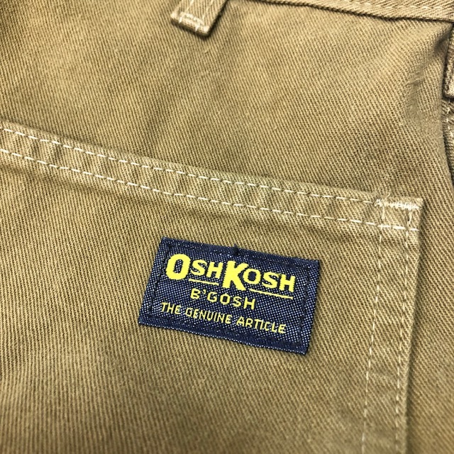 USA古着 70s～80s USA製 OSHKOSH B'GOSH ペインターパンツ 42TALON カーキ W30 オシュコシュ オールド ヴィンテージ ワークパンツ ●131