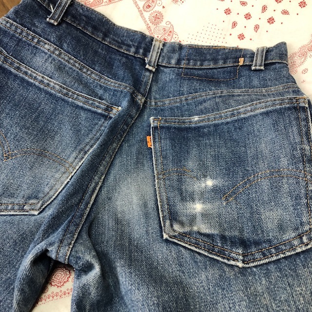 USA古着 70s～80s USA製 Levis 518 デニムパンツ 42TALON W29程度 オレンジタブ オールド ヴィンテージ リーバイス 股下長め 515 ●133