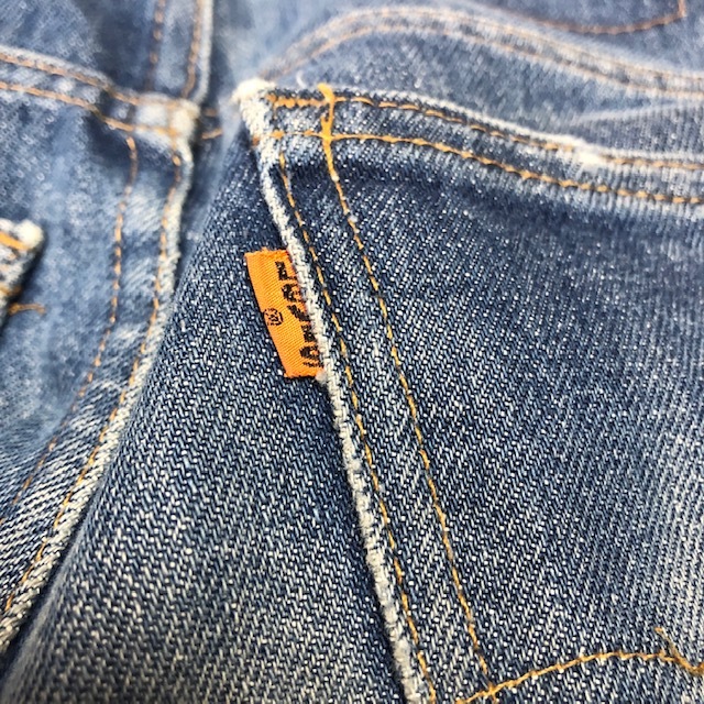 USA古着 70s～80s USA製 Levis 518 デニムパンツ 42TALON W29程度 オレンジタブ オールド ヴィンテージ リーバイス 股下長め 515 ●133