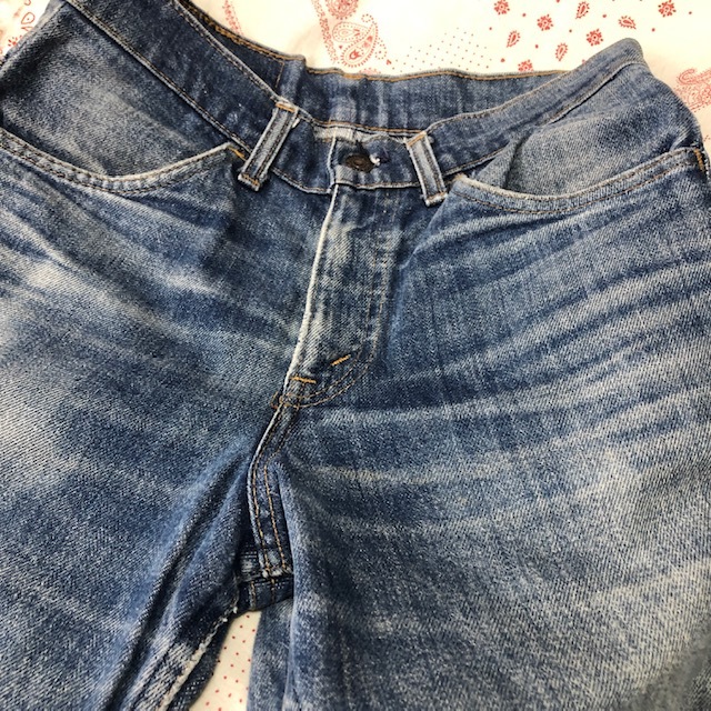 USA古着 70s～80s USA製 Levis 518 デニムパンツ 42TALON W29程度 オレンジタブ オールド ヴィンテージ リーバイス 股下長め 515 ●133