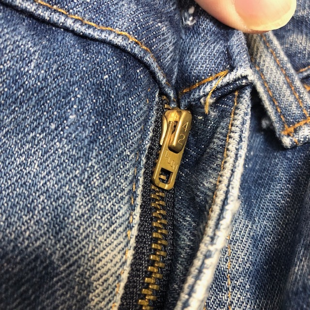 USA古着 70s～80s USA製 Levis 518 デニムパンツ 42TALON W29程度 オレンジタブ オールド ヴィンテージ リーバイス 股下長め 515 ●133