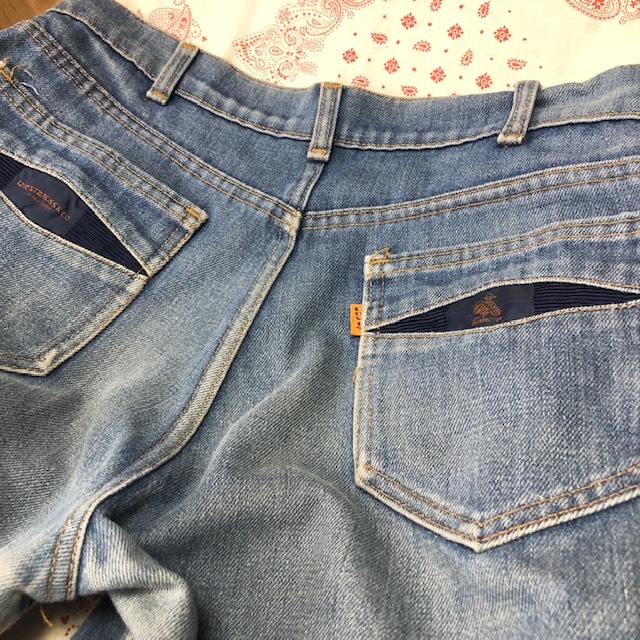 USA古着 70s～80s USA製 Levis 22502 デニムパンツ 42TALON 32 オレンジタブ オールド ヴィンテージ アメリカ リーバイス ヒッピー ●135_画像3