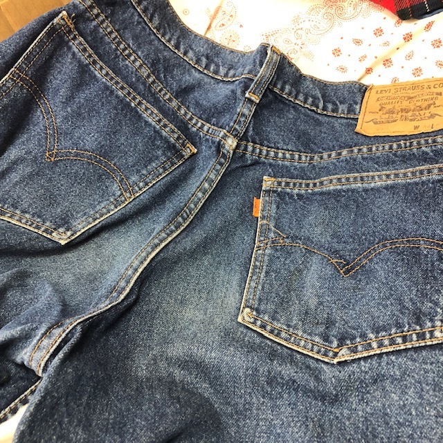 USA古着 80s～90s Levis 210 デニムパンツ オレンジタブ 34 濃いめ オールド ヴィンテージ アメリカ古着 リーバイス ●142