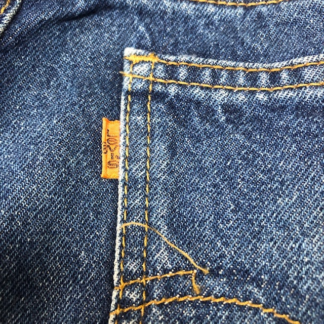 USA古着 80s～90s Levis 210 デニムパンツ オレンジタブ 34 濃いめ オールド ヴィンテージ アメリカ古着 リーバイス ●142_画像5