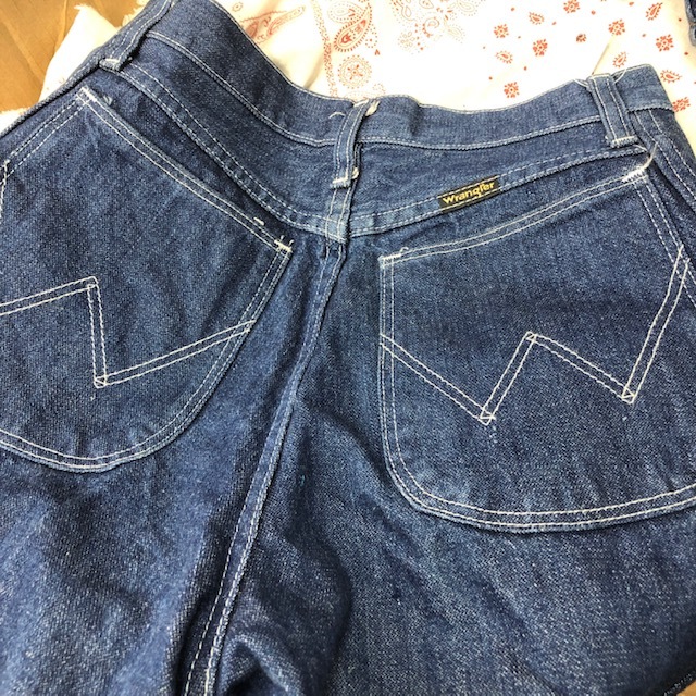 USA古着 70s～80s ヨーロッパ製 Wrangler デニムパンツ 30 濃紺 オールド ヴィンテージ アメリカ古着 ラングラー イタリア マルタ製 ●143_画像3