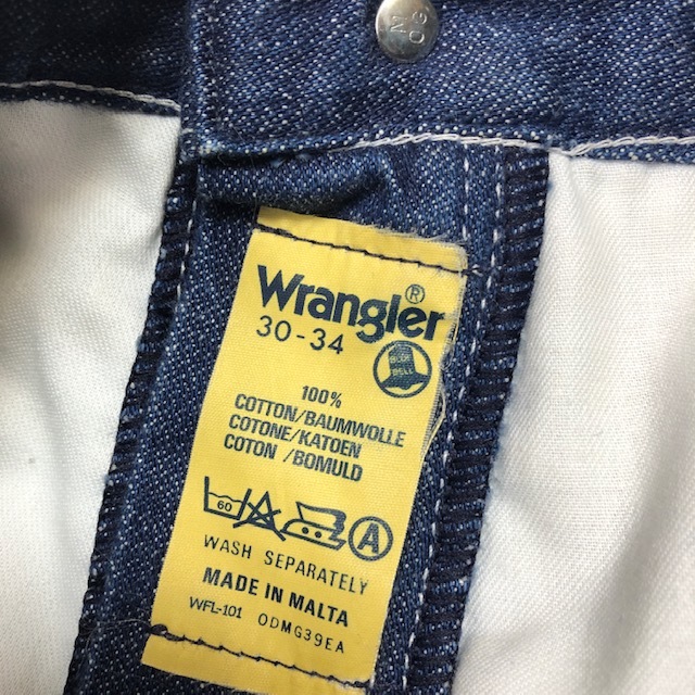 USA古着 70s～80s ヨーロッパ製 Wrangler デニムパンツ 30 濃紺 オールド ヴィンテージ アメリカ古着 ラングラー イタリア  マルタ製 ●143