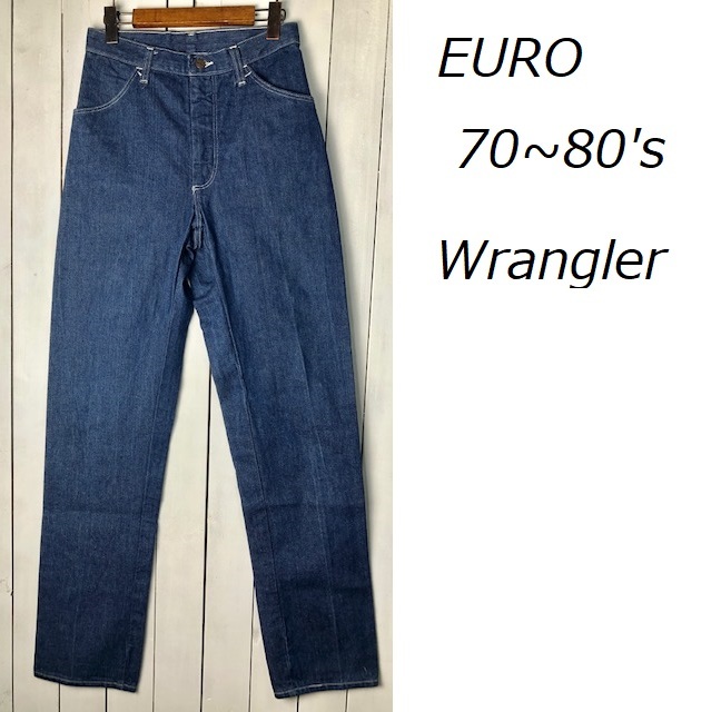 USA古着 70s～80s ヨーロッパ製 Wrangler デニムパンツ 30 濃紺 オールド ヴィンテージ アメリカ古着 ラングラー イタリア  マルタ製 ●143