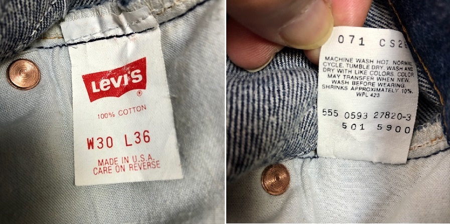 USA古着 90s USA製 555 バレンシア工場 Levis 501 デニムパンツ 30 濃いめ オールド ヴィンテージ アメリカ リーバイス バレンシア製 ●141