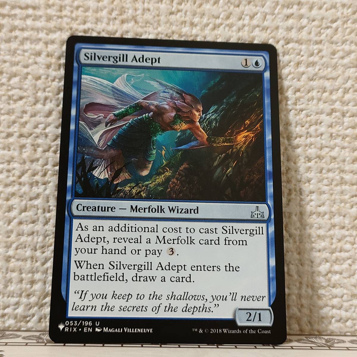 ★☆MTG【英】銀エラの達人/Silvergill Adept[青U]【MB1】 ★☆ 全ての商品同梱可能_画像1