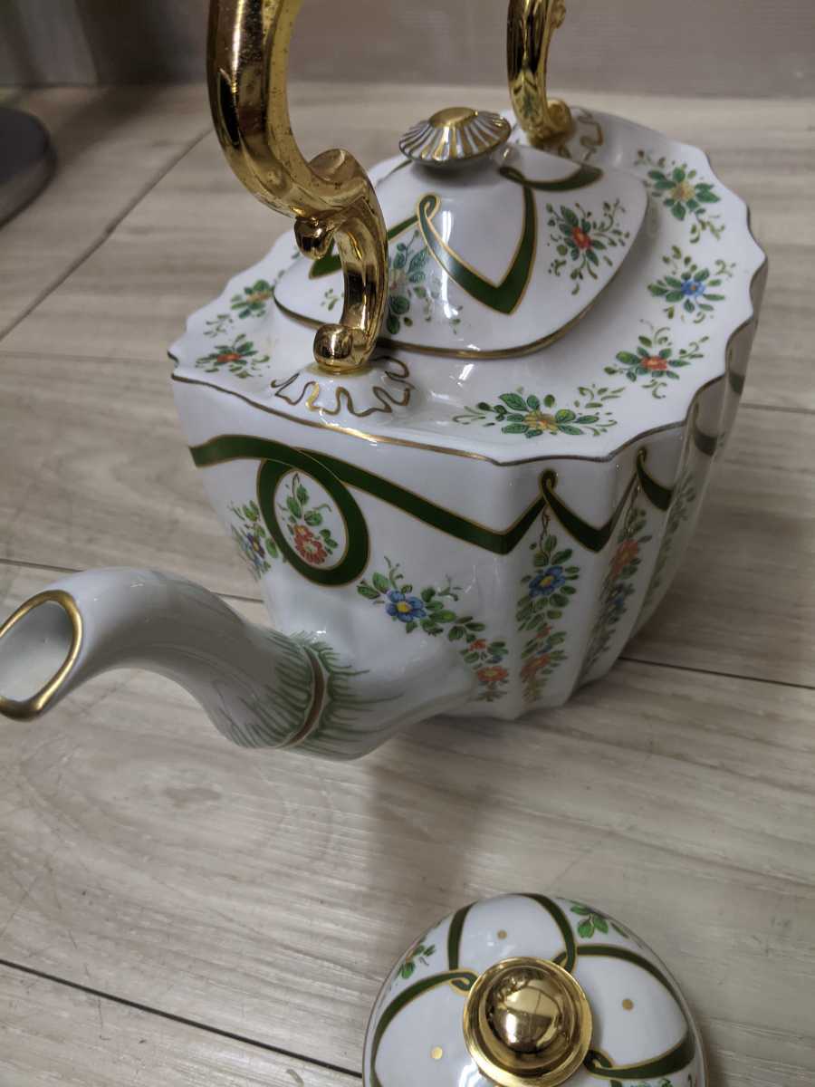  antique France made tableware sugar pot teapot set 