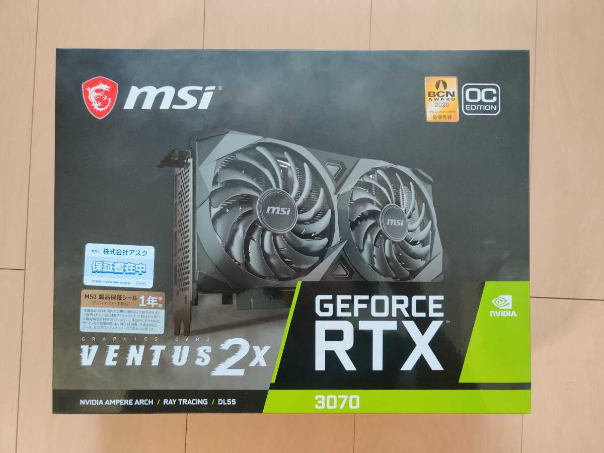 ①_【】MSI GeForce RTX 3070 VENTUS 2X OC グラフィックスボード 非