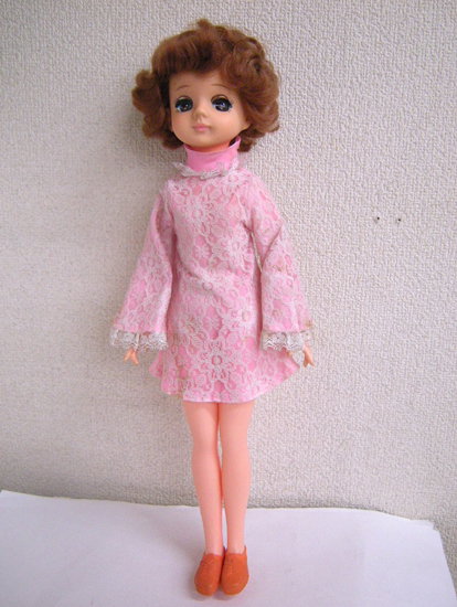  Showa Retro * oo ike charm car Lee 45cm retro doll One-piece attaching doll large .OIKE girl Sapporo city Toyohiraku 