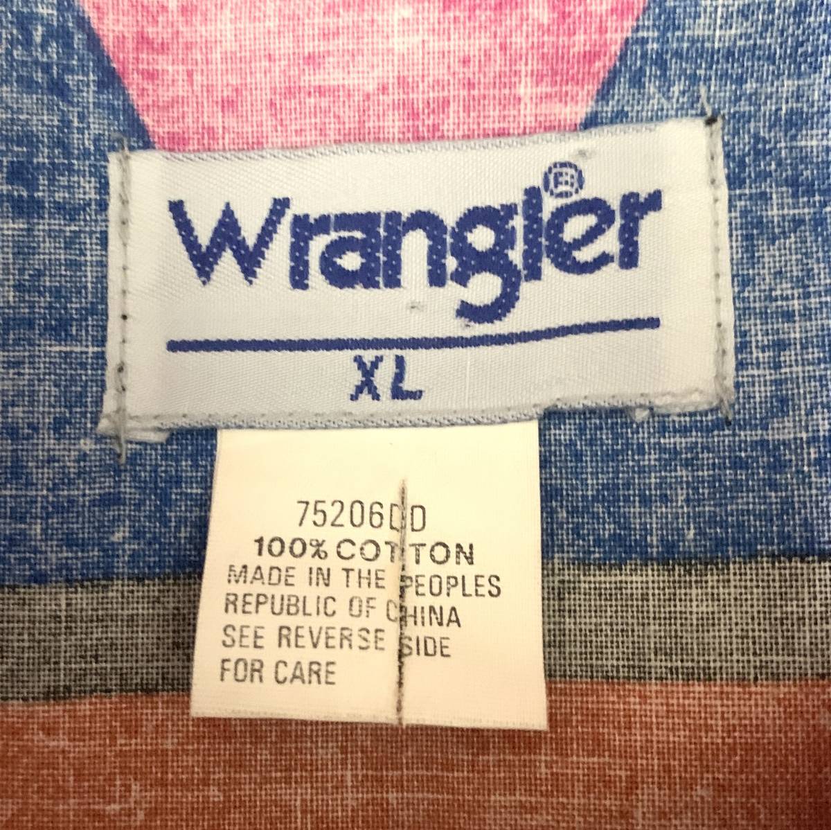 N329/wrangler ラングラー シャツ 長袖 カラフル 個性的 ウエスタン アメリカン 舞台 衣装 USA ヴィンテージ used vintage 古着/club723