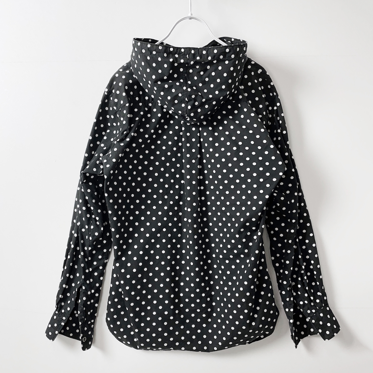 BLACK COMME des GARCONS フード 付き ドット 柄 長袖 シャツ BLACK COMME des GARCONS フード 付き ドット 柄 長袖 シャツ