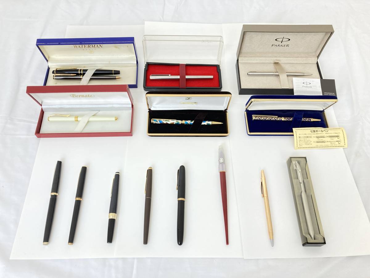 IE54】(O) 万年筆 ボールペン まとめ売り 14K 18K WATERMAN PARKER