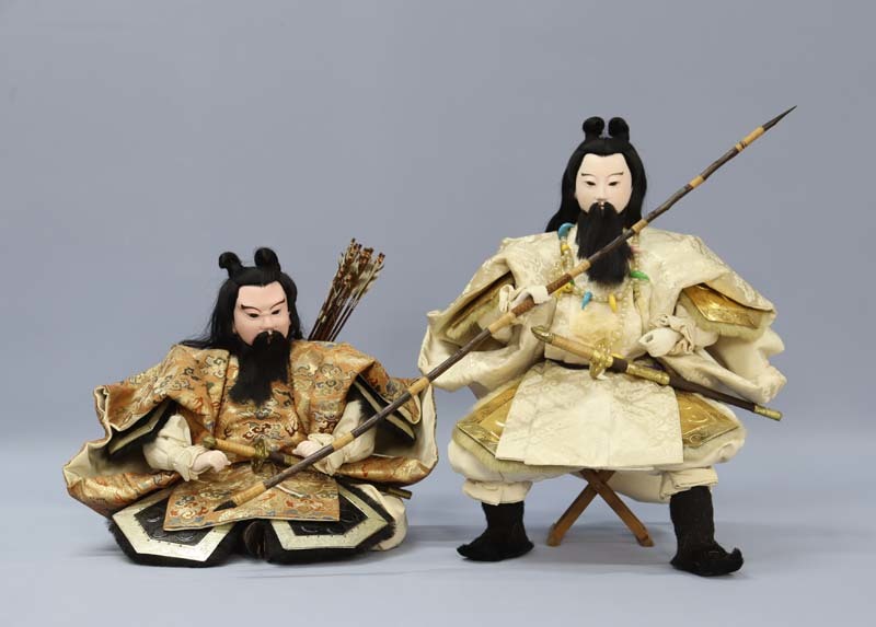 # prompt decision # circle flat god . heaven .44cm road . life 30cm Boys' May Festival dolls 2 body pair No.1 Meiji Taisho . person doll 