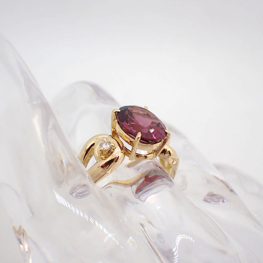TASAKI/タサキ ロードライトガーネット ダイヤモンド リング 13.5号