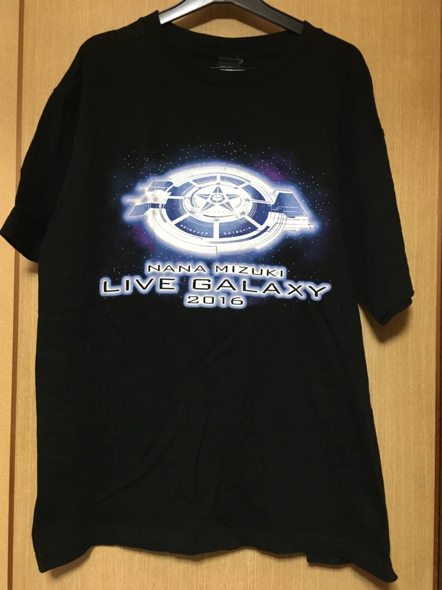 水樹奈々 Tシャツ NANA MIZUKI LIVE GALAXY 2016 サイズ XL カラー 黒 グッズ_画像1