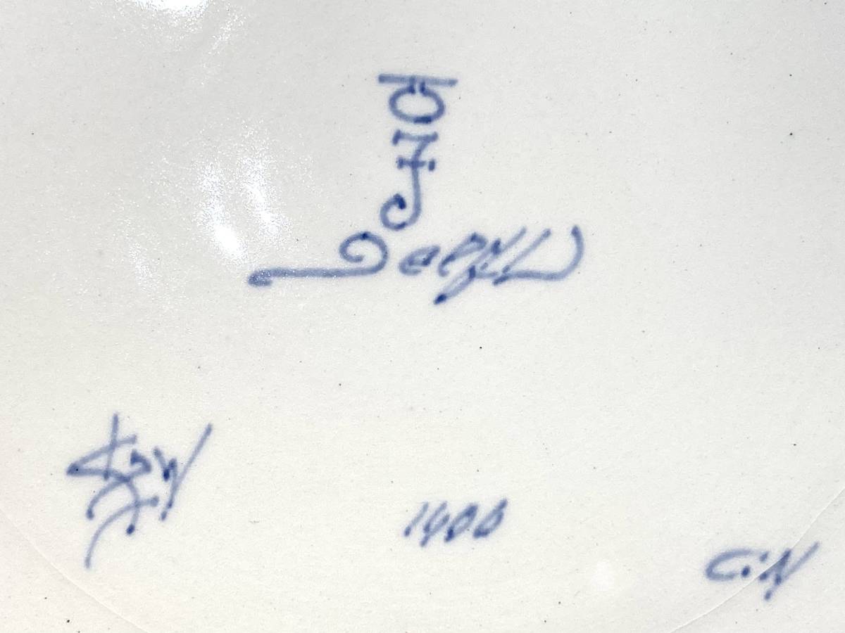575【ロイヤルデルフト　プレート】風車　直径29.5cm　絵皿　飾皿　食器　大皿　Royal Delft_画像8