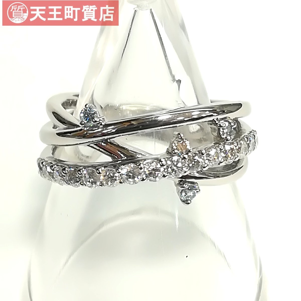 質屋出品【リング】Pt900 ダイヤ 0.50ct デザインリング 指輪 中古
