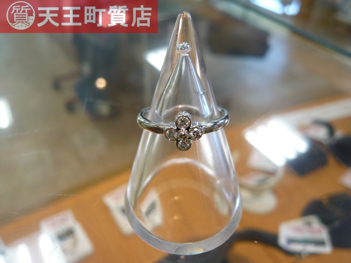 質屋出品【Tiffany】レースリング プラチナ ダイヤ 指輪_画像1