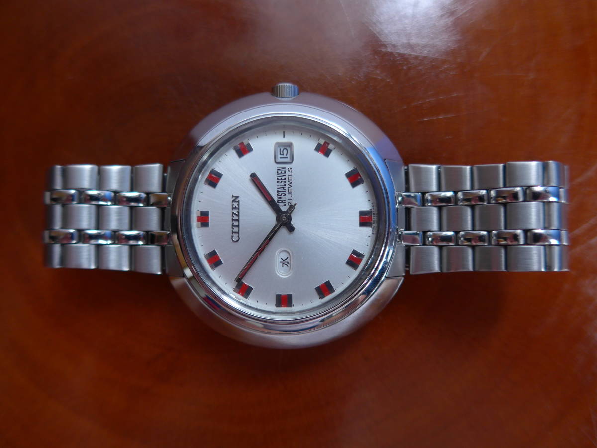 新品同様 】 CITIZEN クリスタル・セブン メンズ 自動巻 www