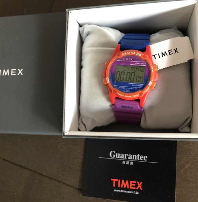 TIMEX ATLANTIS 100 復刻 BEAMS コラボ ampm コンビニ カラー 生産終了 別注 アメリカ ブランド 好きに も _画像1