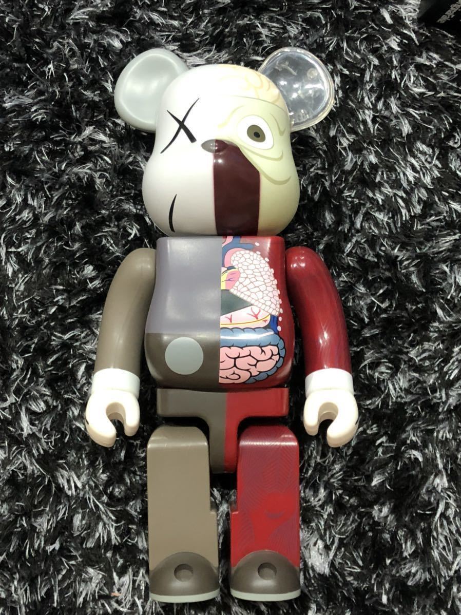 BE@RBRICK KAWS 人体模型 赤/レッド Dissected COMPANION Red MEDICOM