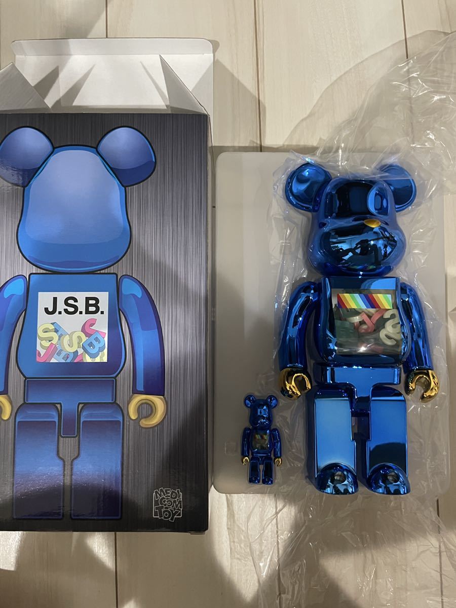 be@rbrick ベアブリック400% J.S.Bメタリックブルー 100%