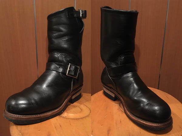 REDWING / レッドウィング Engineer Boots / エンジニアブーツ Black / 黒 PT99 7D 25cm Made in USA ヒール：Vibram / ビブラムソール_画像2