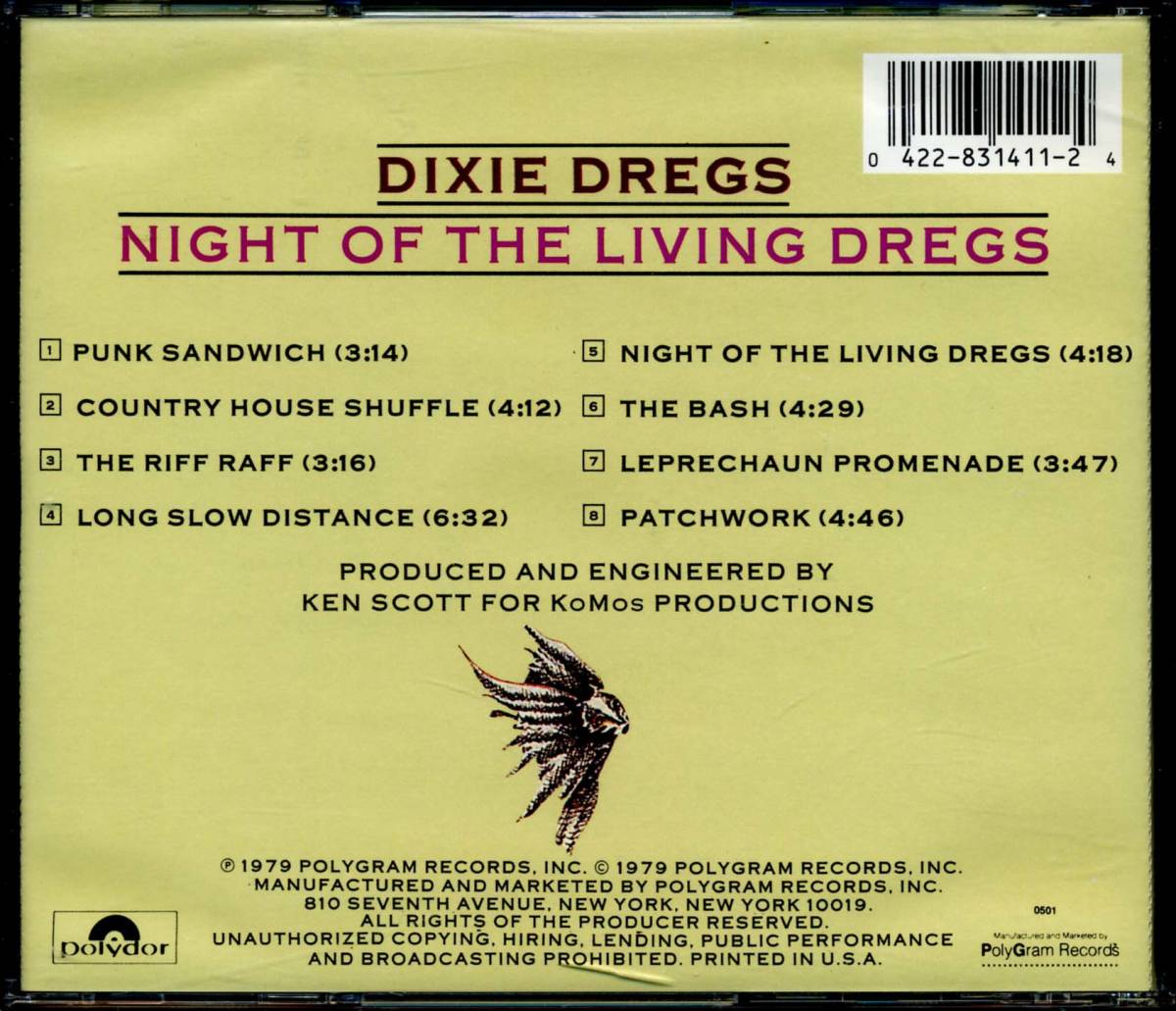 DIXIE DREGS★Night of the Living Dregs [ディキシー ドレッグス,Steve Morse,スティーヴ モーズ,Rod Morgenstein]_画像2